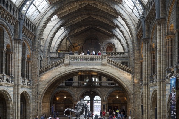 People exploring the National History Museum in London