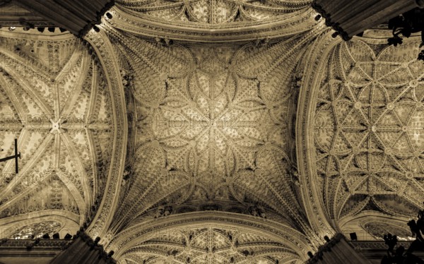 Plenty of interesting details in this Seville Spain Cathedral Interior - 400 years old
