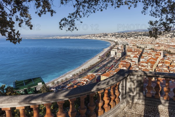 City of Nice from above in France at Mediterranean Sea, provence Alpes-Maritimes, Cote D'Azur, French Rviera