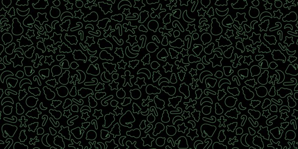 Black and Green Christmas background, Christmas icons elements banner