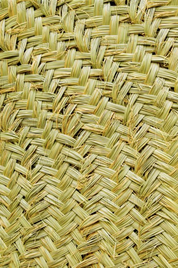 Esparto handcrafts texture detail from Majorca Balearic islands in spain