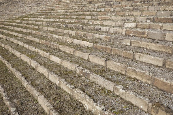 Steps tribune of an antique amphitheater