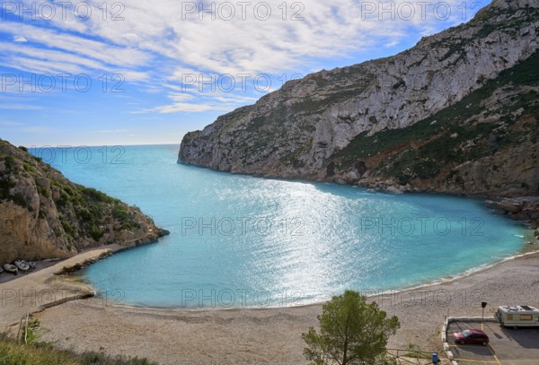 La Granadella beach in Mediterranean Javea also Xabia in Alicante Spain