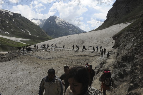 Pilgrim, amarnath yatra, jammu Kashmir, india, asia