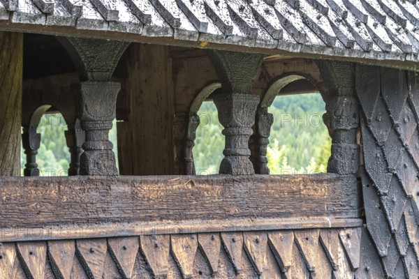 Historic wooden stave church in Eidsborg in Norway. Historic stave church in summertime in Norway