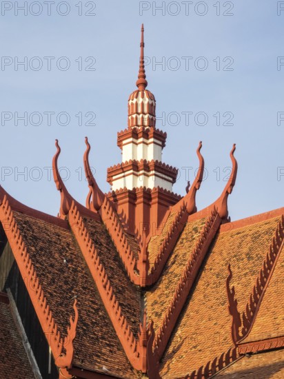 The Khmer roof of the National Museum of Cambodia, Phnom Penh, Cambodia, Asia