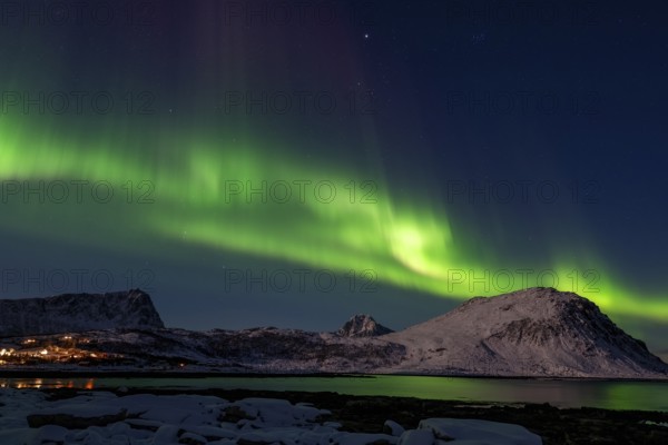 Northern Lights (Aurora borealis), Aurora Borealis, Lofoten, Norway, Europe