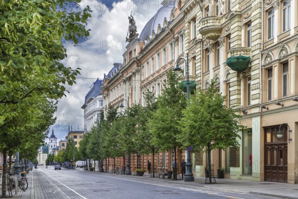 Gediminas Avenue is the main street of Vilnius, Lithuania, Europe