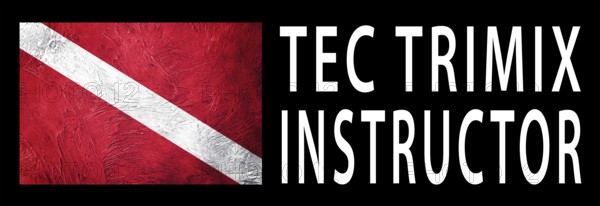TEC Trimix Instructor, Diver Down Flag, Scuba flag, Scuba Diving