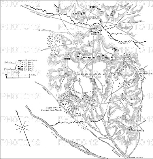 Battle of Redinha on March 12, 1811, Peninsular War, From British Battles on Land and Sea by James Grant