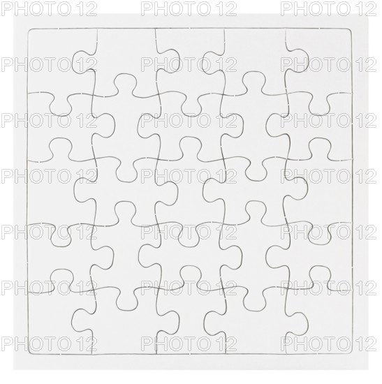 Blank puzzle pieces