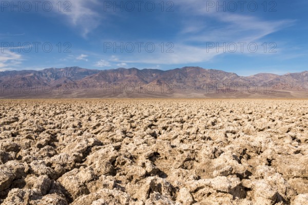 Famous salt field Devils Golf Course in Death Valley National Park, USA, North America