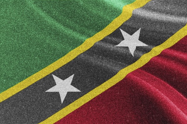 Saint Kitts and Nevis glitter flag, national flag, glittering flag sparkle background