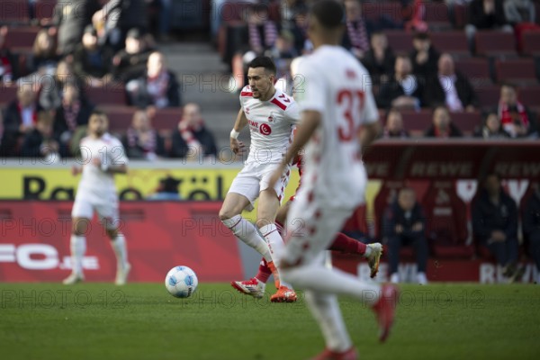 (DFL/DFB REGULATES PROHIBIT ANY USE OF PHOTOGRAPHS AS IMAGE SEQUENCES AND/OR QUASI-VIDEO), RheinEnergieStadion, Cologne, North Rhine-Westphalia, Dejan Ljubicic (1.FC Köln, Midfield, #7), 2nd Bundesliga, 1.FC Köln, Fortuna Düsseldorf 1895 on 23/02/2025 at RheinEnergieStadion in Cologne Germany