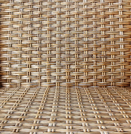 Vintage brown creative wicker textured interior