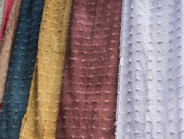 Examples of colorful fabric of various color and type