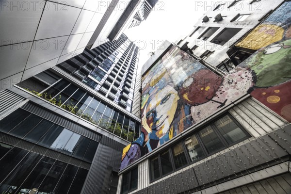 SAI YING PUN, HONG KONG - SEPTEMBER 28, 2024 - Sai Ying Pun's ARTLANE in Hong Kong on a cloudy autumn day
