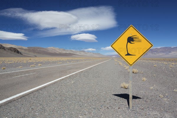Paso de San Francisco, traffic sign, pass, Andes, Argentina, South America