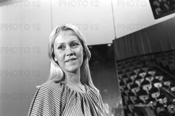 ABBA. A Swedish pop group that are one of the most popular and successful musical groups of all time. Pictured one of the members of ABBA: Agnetha Fältskog 1976