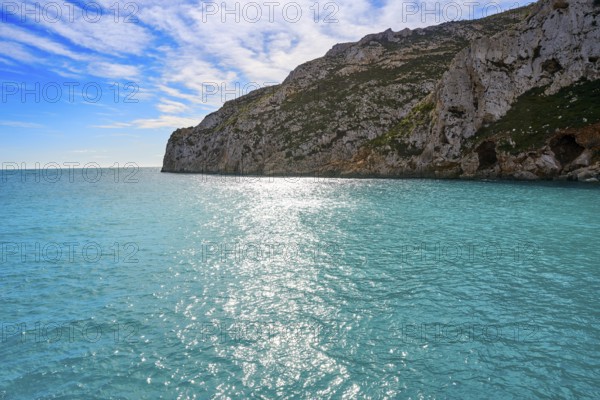 La Granadella beach in Mediterranean Javea also Xabia in Alicante Spain