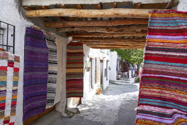Alpujarras blankets rugs in Granada traditional colorful Serape