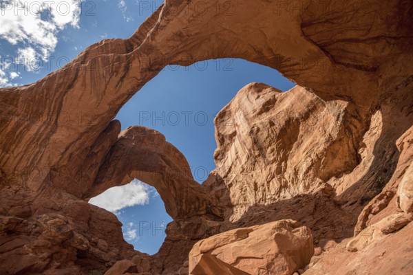 Magnificent Double Arch in Arches National Park, USA, North America