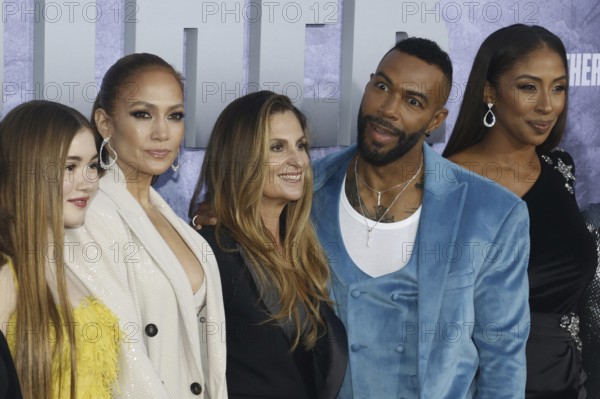 Lucy Paez, Jennifer Lopez, Niki Caro, Omari Hardwick and Yvonne Senat Jones at the Los Angeles premiere of Netflix's 'The Mother' held at the Regency Theater in Westwood, USA on May 10, 2023., Los Angeles, California, USA, North America