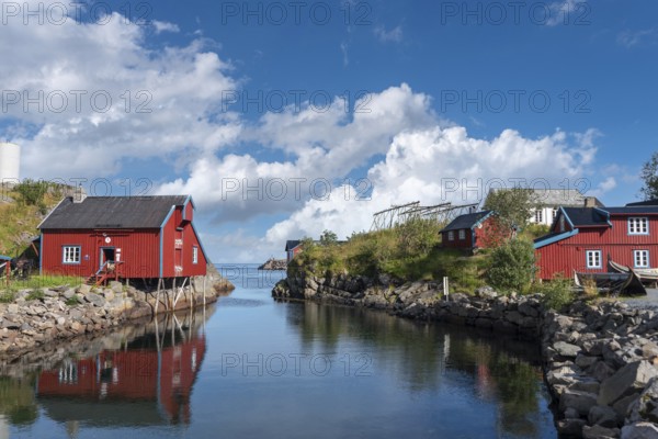 Historic cod liver oil factory, A i Lofoten, Moskenesoy, Lofoten, Norway, Europe