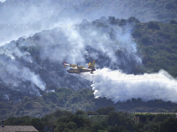 A picture of fire fighters in the sky