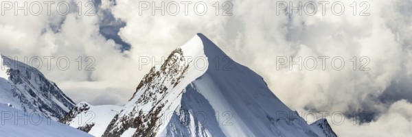 Mont Blanc mountain, White mountain. View from Aiguille du Midi Mount in France