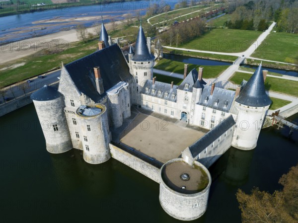 Castle of Sully-Sur-Loire, Loiret, Centre-Val de Loire, France, Europe