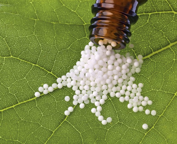 Globules for the treatment of diseases in gentle, alternative medicine. Tablets and medicines. Austria