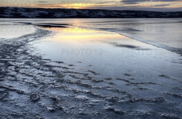 Buffalo Pound Lake Saskatchewan Canada ice design