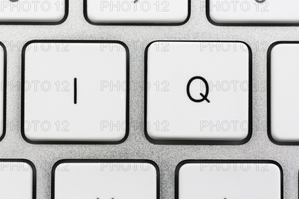 The letters IQ as a symbol for intelligence quotient. Austria
