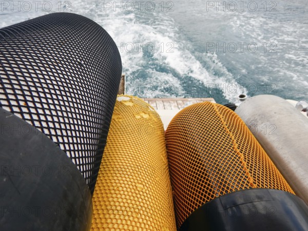 Scuba tanks on a boat