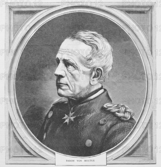 Helmuth von Moltke the Elder (1800-1891) . Prussian field marshal, the greatest strategist of the latter half of the 19th century and the creator of the modern method of directing armies in the field. Published by the Graphic in 1870