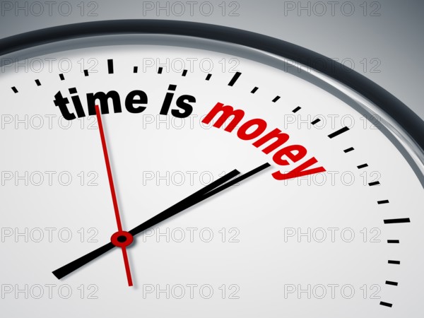 An image of a nice clock with time is money