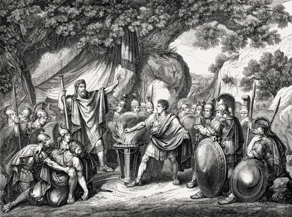 Gaius Mucius Scaevola before Etruscan, King Lars Porsenna