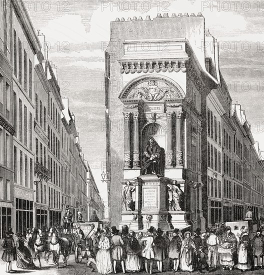 The Fontaine Molière, a fountain in the 1st arrondissement of Paris, France, Europe