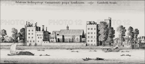 Lambeth Palace, London, UK, after Hollar, 1647