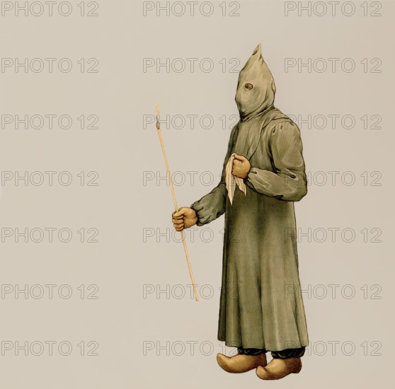 A physician wearing a plague preventive costume, 17th century