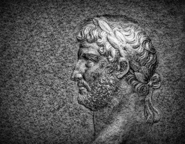 Hadrian or Publius Aelius Hadrianus Augustus, 76 - 138, Roman emperor, digitally edited