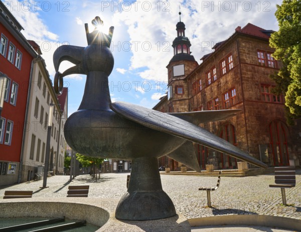 Stadt Nordhausen Rathaus city hall in Thuringia Germany