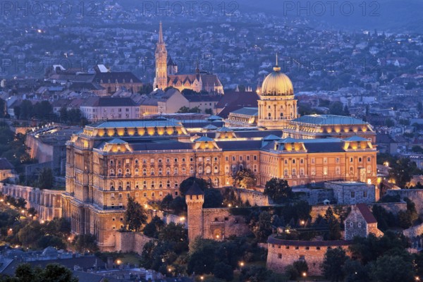 Europe, Hungary, Budapest, Castle hill and castle. City view Austria, Europe