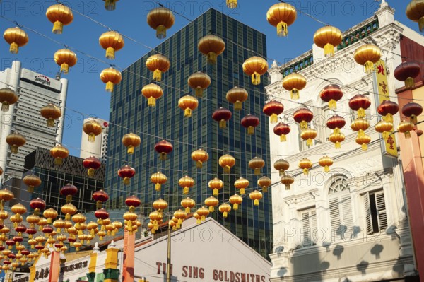 15.03.2019, Singapore, Republic of Singapore, Asia, Annual street decoration with lanterns for the Chinese Lunar New Year along South Bridge Road in Singapore's Chinatown district, Asia