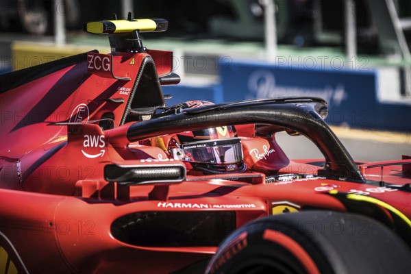 MELBOURNE, AUSTRALIA, APRIL 2: Carlos Sainz of Spain drives the Ferrari SF-23 on race day during the 2023 Australian Grand Prix at Albert Park on April 2, 2023 in Melbourne, Australia, Oceania