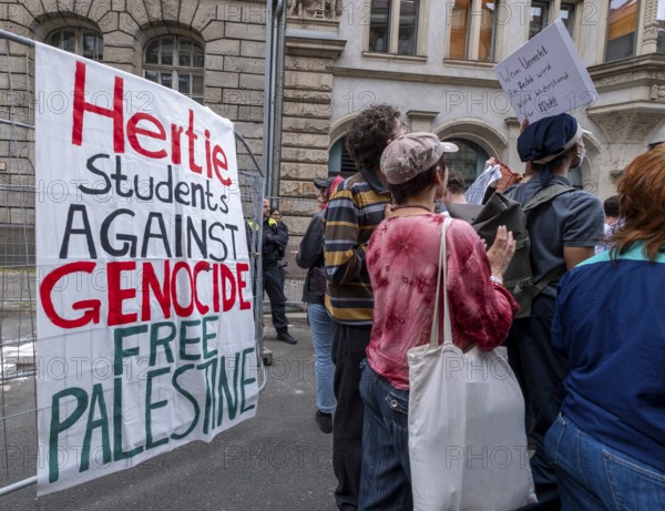 Germany, Berlin, 22 May 2024, Pro-Palestine demonstrators occupy HU building, social science institute of Berlin's Humboldt University, Europe