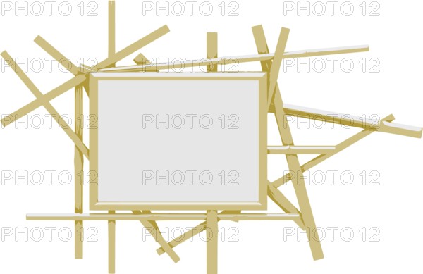 Vector gold frame