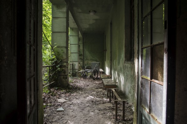 A picture of a scary place in an abandoned asylum in Vercelli, Italy, Europe