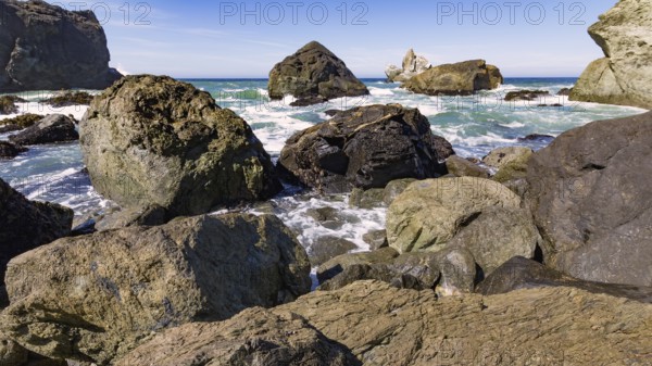 Rocky Beach Landscape, Color Image, Pacific Northwest